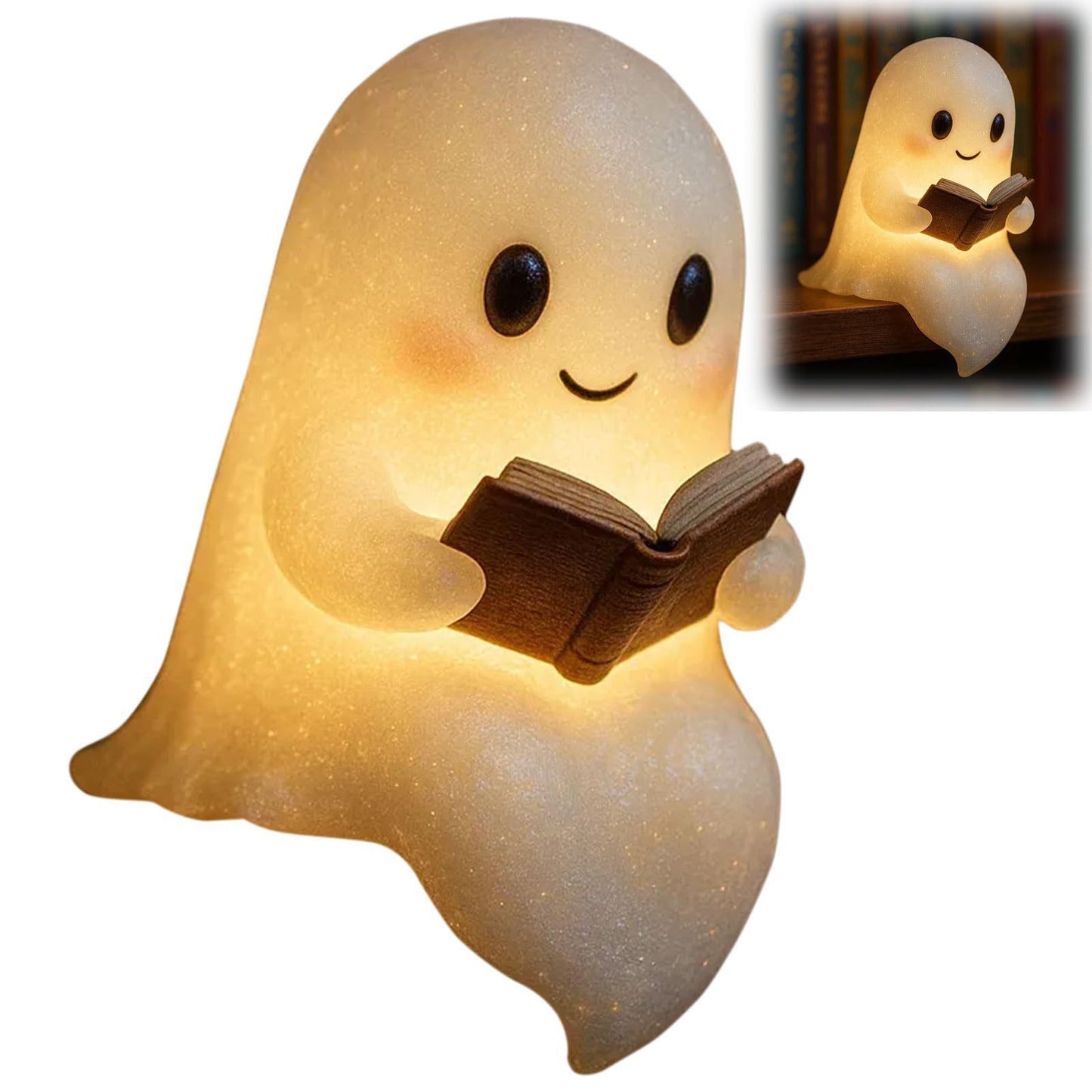 Cute Ghost Reading Lamp Halloween Reading Night Light